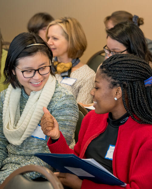 Students in conversation