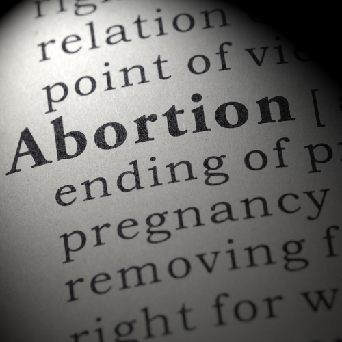 Photo: Dictionary definition of abortion