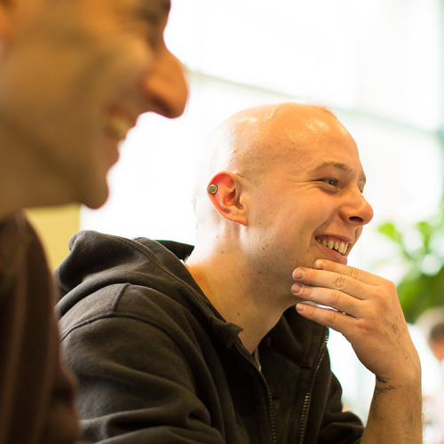 Photo: Student laughing