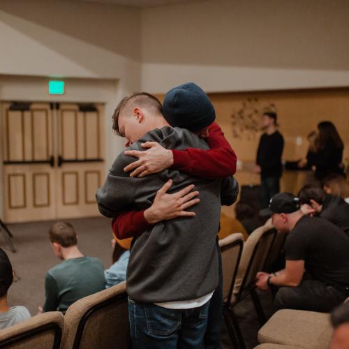 Photo: two people hugging