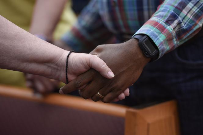 Photo: Connecting at a dialogue event