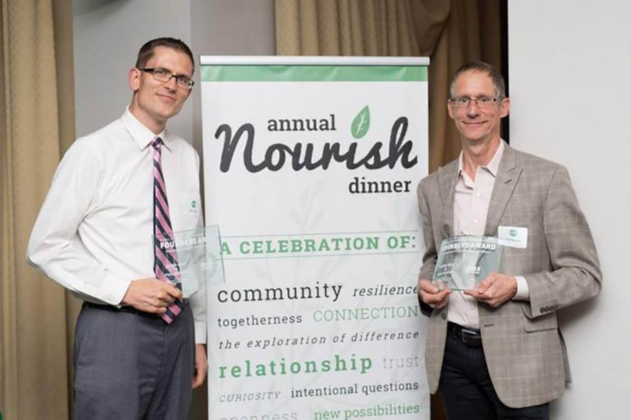 Phil Neisser and Jacob Hess at the Nourish 2015 dinner