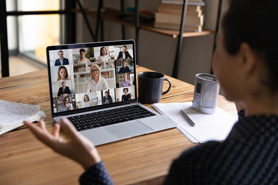 Image: Person on Group Video Call