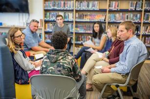 Photo: School dialogue with students and adults